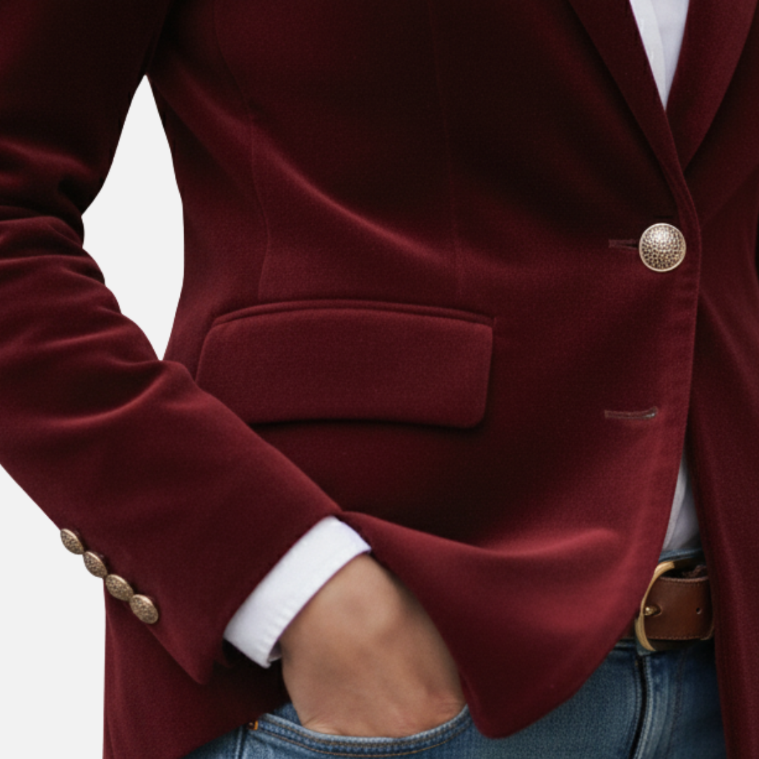 Women’s Velvet Blazer – Elegant Tailored Jacket