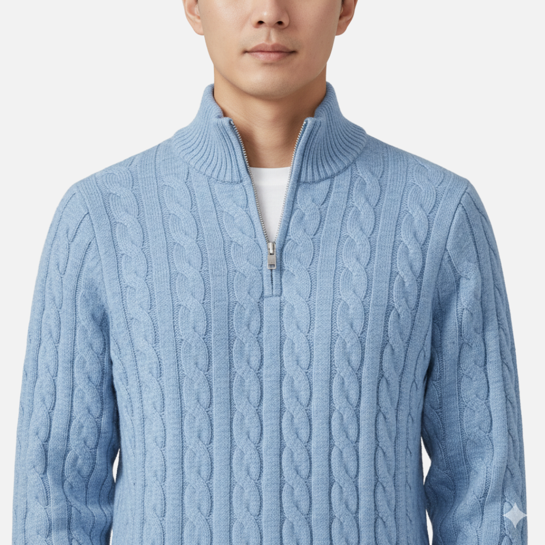 Men's Merino Wool Quarter Zip Jumper