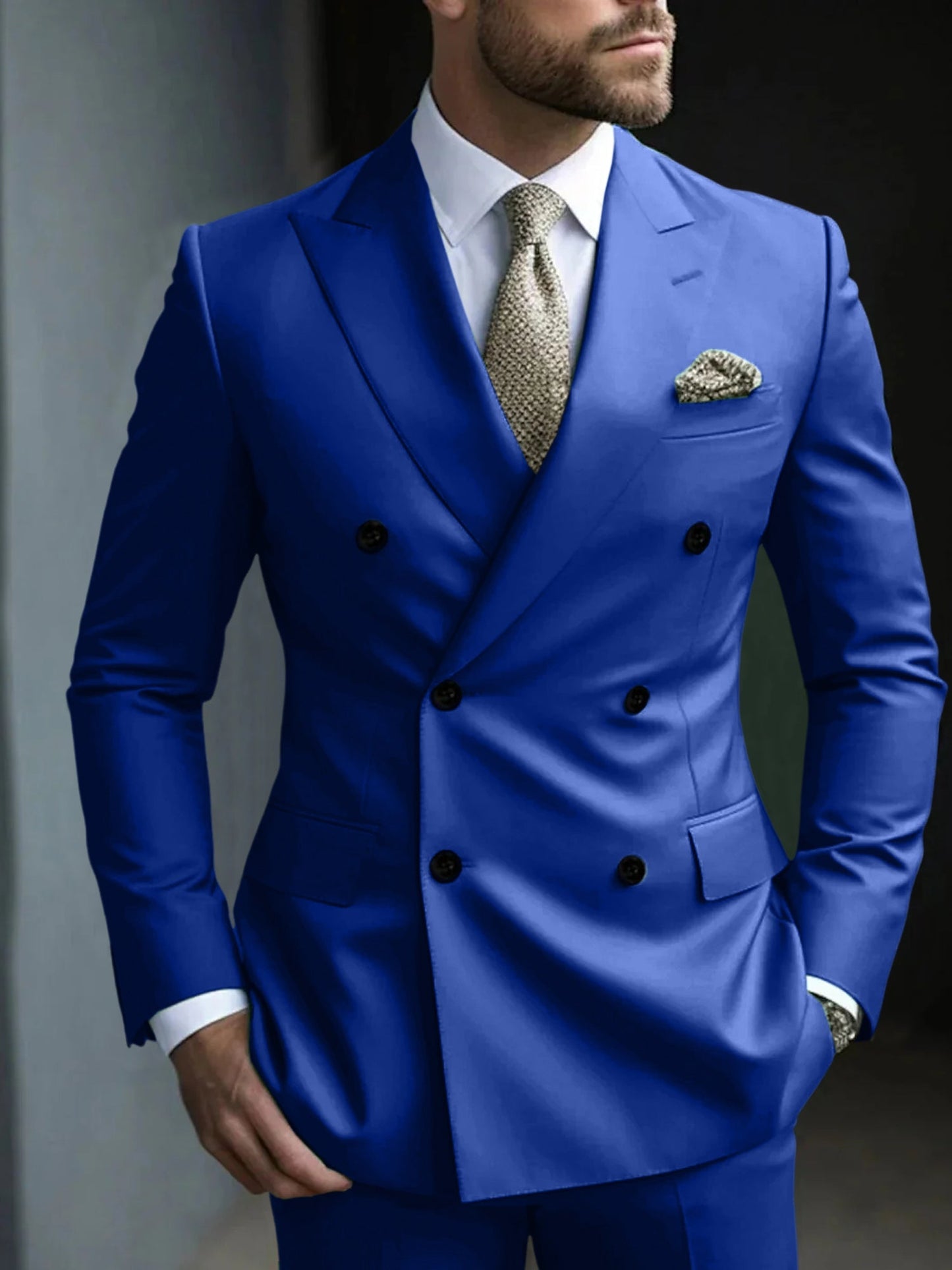 DOUBLE BREASTED SUIT FOR MEN 16