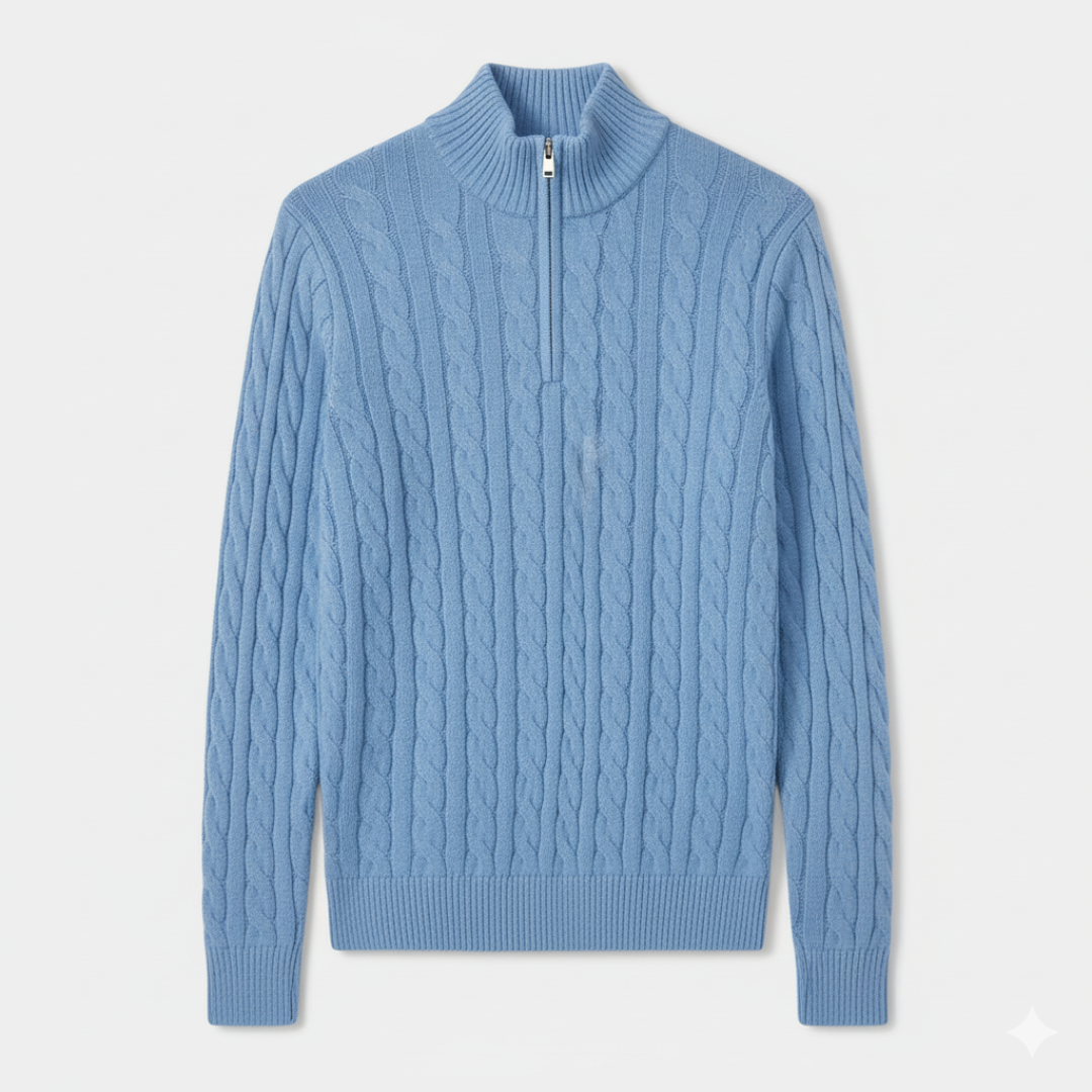 Men's Merino Wool Quarter Zip Jumper