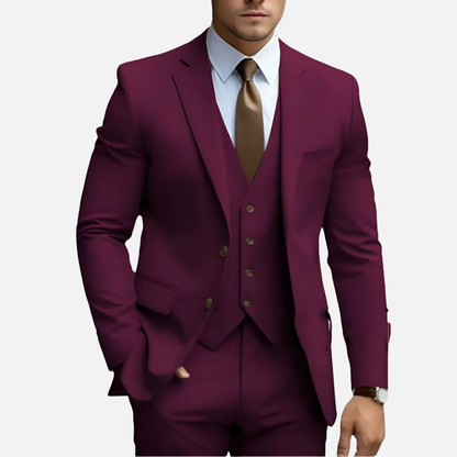 Men’s Tailored Smart Dress Three-Piece Suit