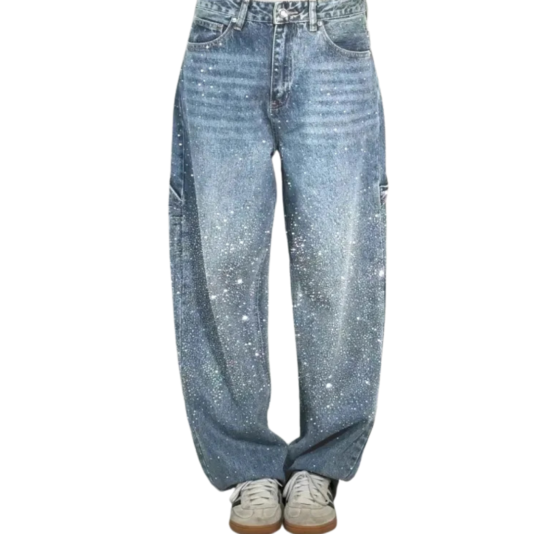 Women’s Rhinestone Embellished Flared Jeans