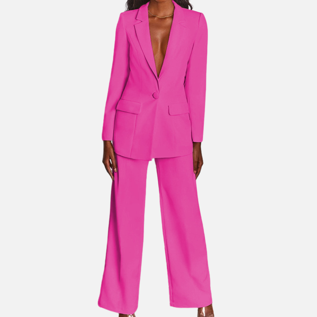 Women’s Elegant Pantsuit with Tailored Blazer