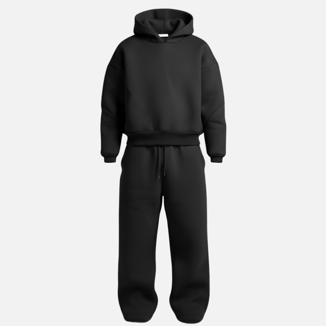 Men’s Oversized Streetwear Tracksuit Set – Hoodie & Sweatpants