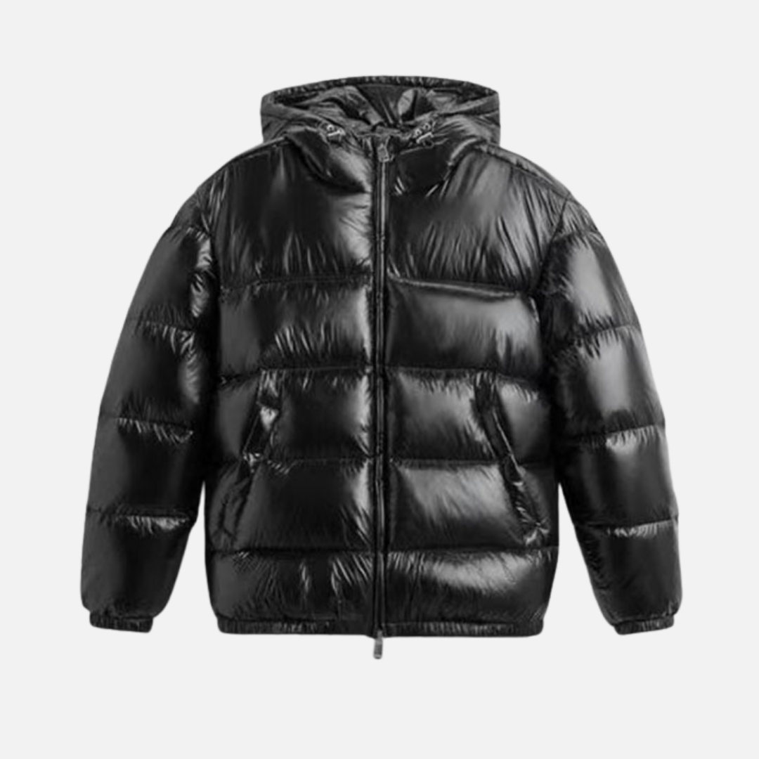 Women’s Black Puffer Jacket – Warm Winter Short Down Coat