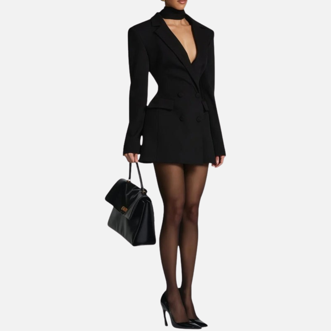 Women’s Tailored Blazer Dress - Elegant Mini Dress