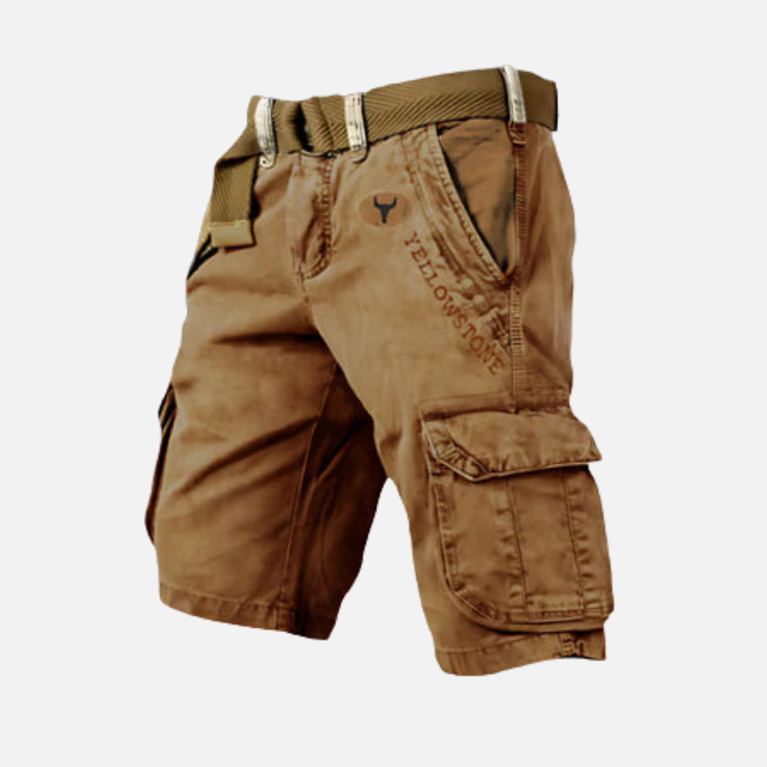 Men's Tactical Cargo Shorts Multi Pocket Belted