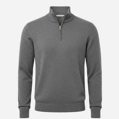 Men’s Half-Zip Sweater – Classic Knit Half-Zipper