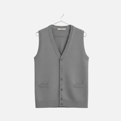 Men’s Classic Knit Button Up Vest - Cardigan