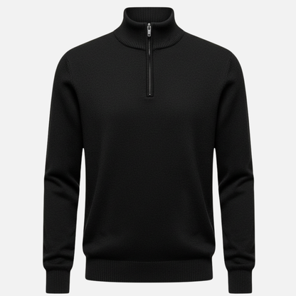 Men’s Half-Zip Sweater – Classic Knit Half-Zipper