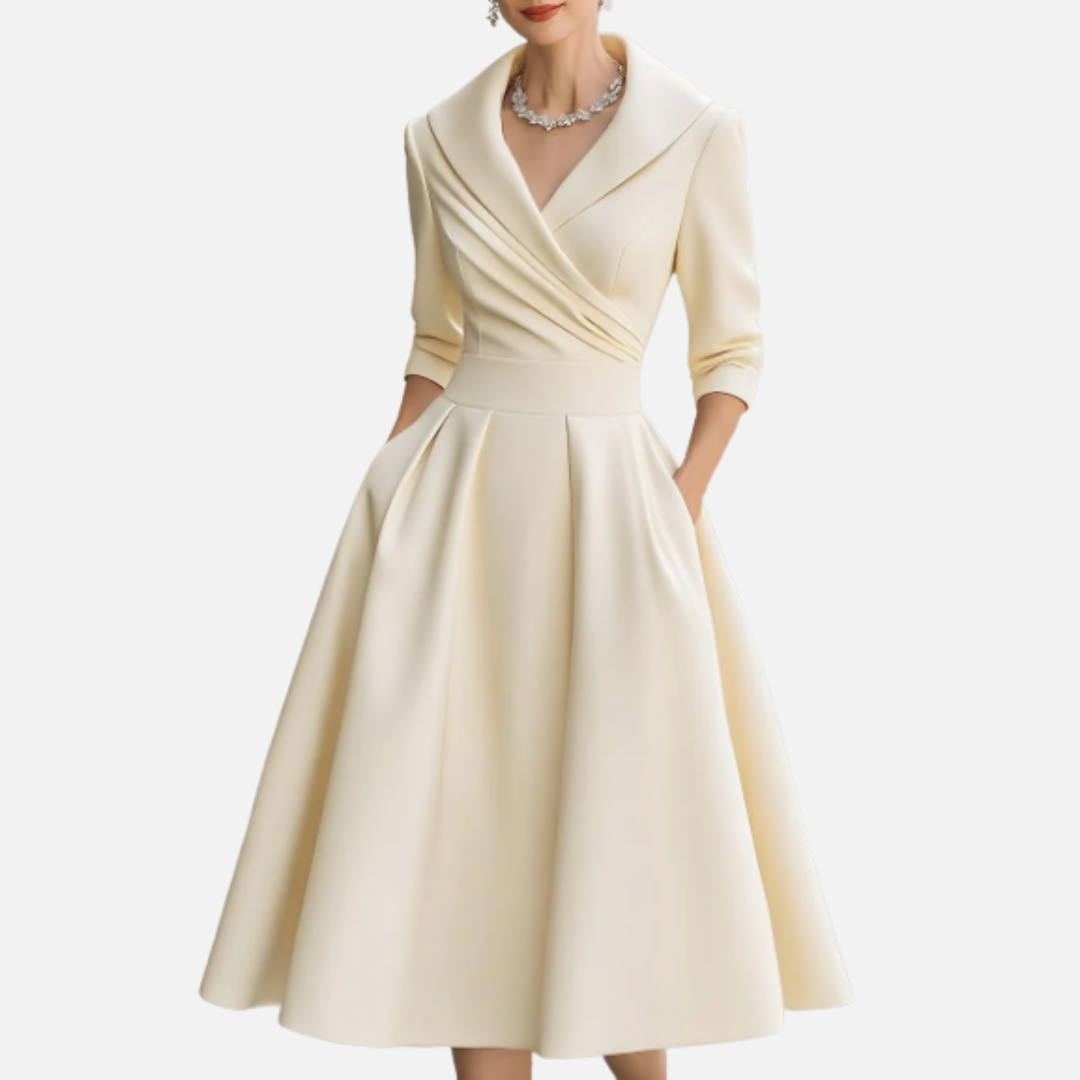 Women’s Elegant Wrap Midi Dress
