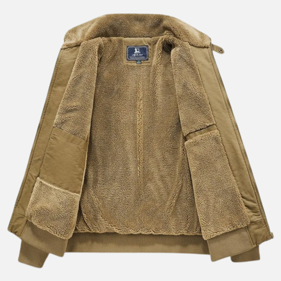 Men’s Warm Lined Winter Jacket – Warm Fleece Interior