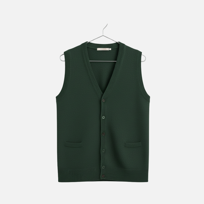 Men’s Classic Knit Button Up Vest - Cardigan
