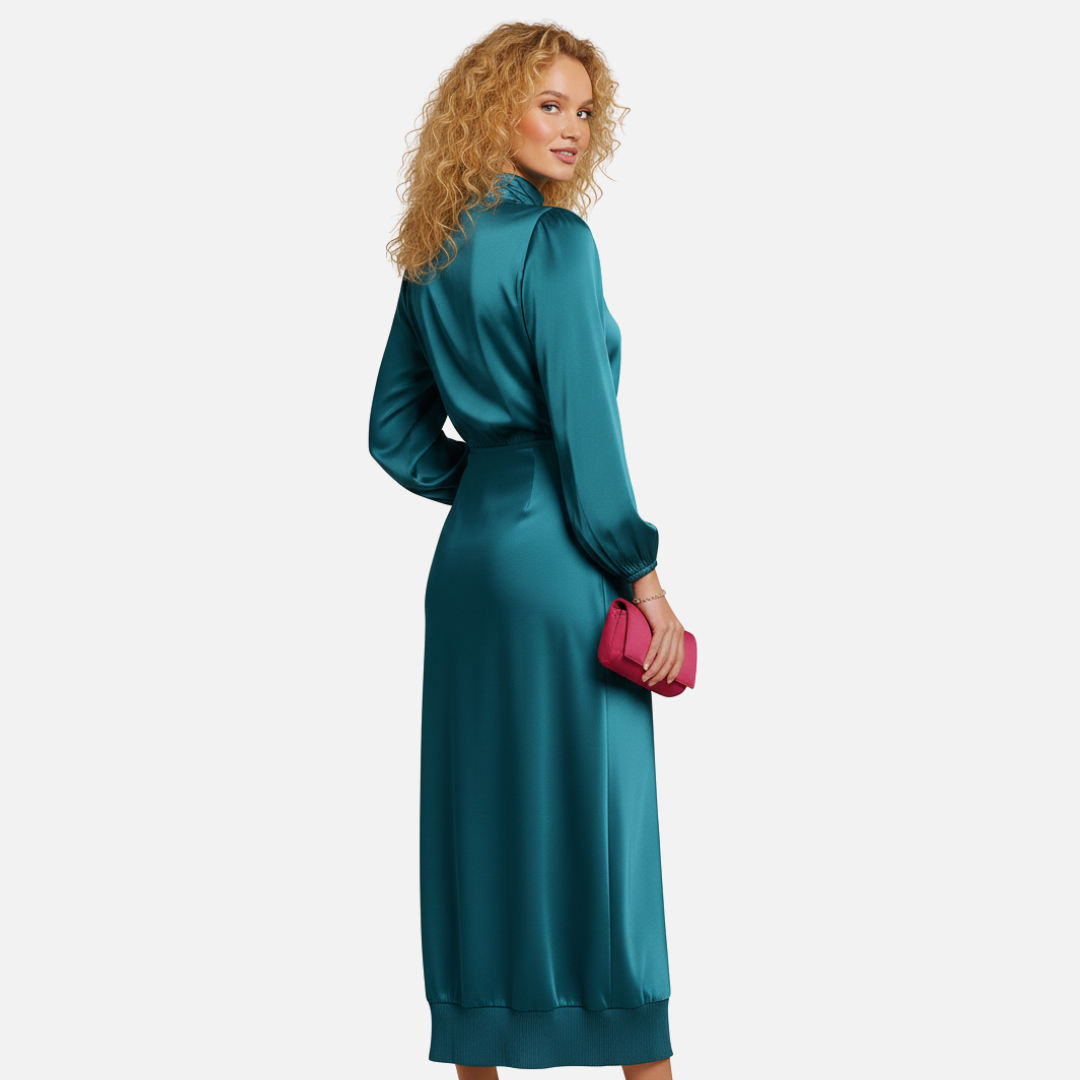 Women’s Elegant Satin Midi Dress