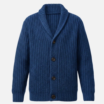 Men’s Collar Knit Cardigan – Classic Button-Up Sweater