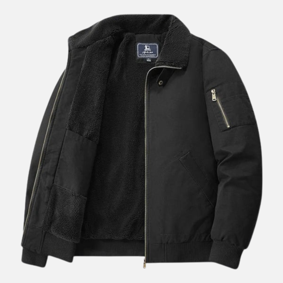 Men’s Warm Lined Winter Jacket – Warm Fleece Interior