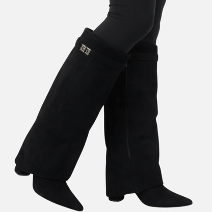 Women’s Suede Wide Knee-High Boots