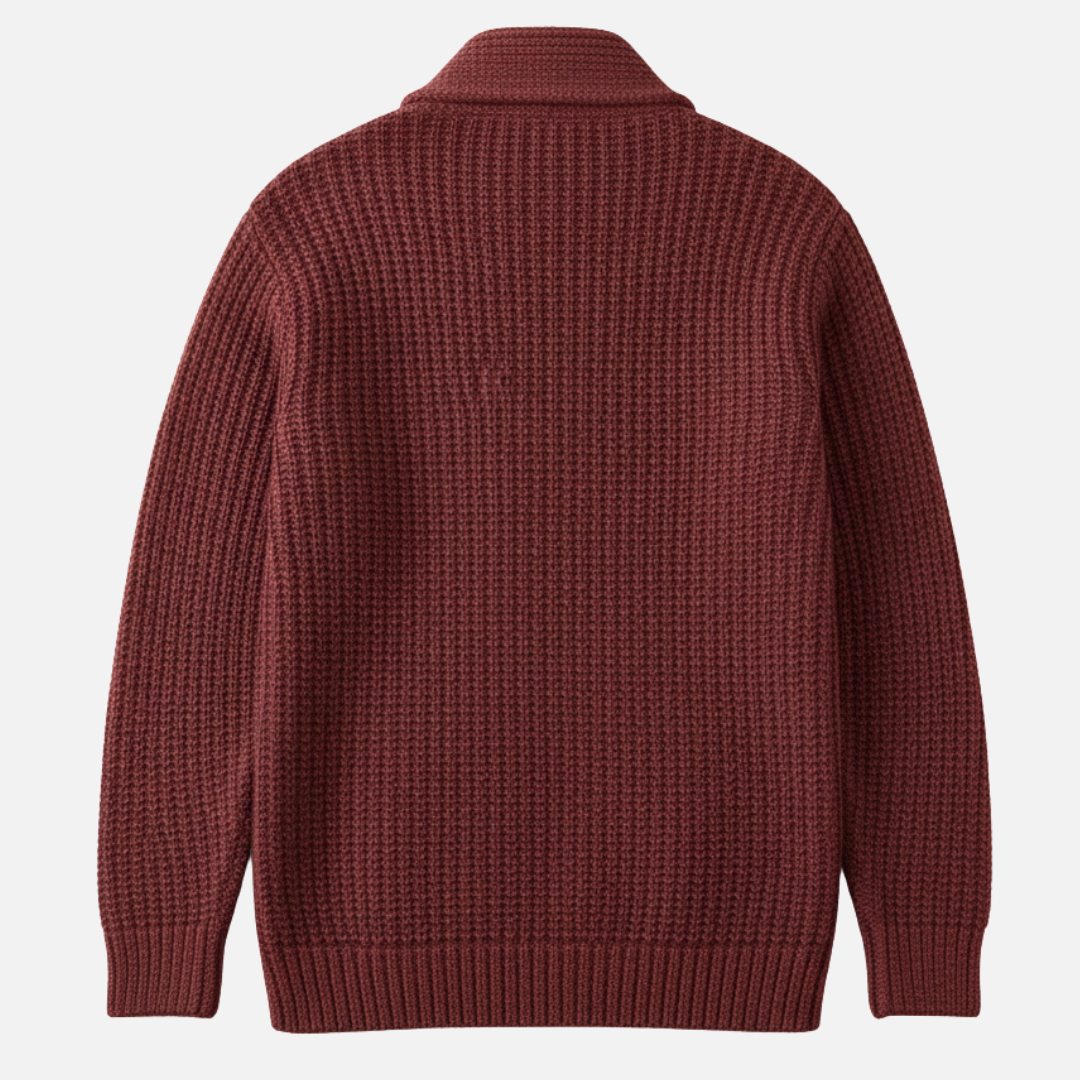 Men’s Collar Knit Cardigan – Classic Button-Up Sweater