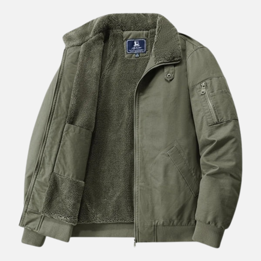 Men’s Warm Lined Winter Jacket – Warm Fleece Interior