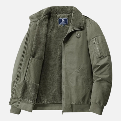 Men’s Warm Lined Winter Jacket – Warm Fleece Interior