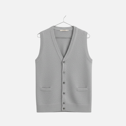 Men’s Classic Knit Button Up Vest - Cardigan