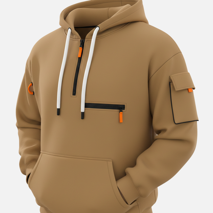 Men’s Two-Piece Tracksuit Set Casual Hoodie & Cargo Joggers