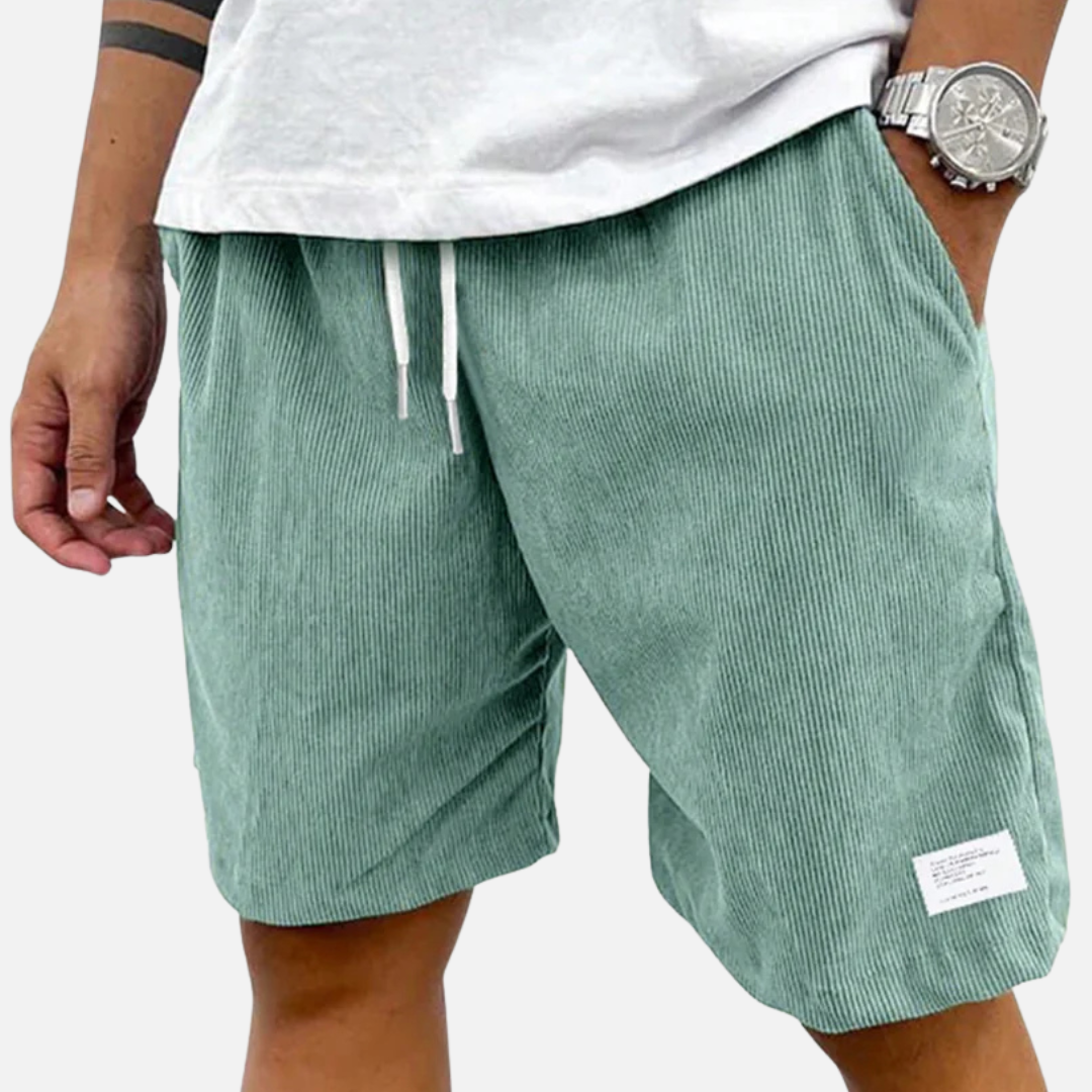 Men's Corduroy Shorts with Drawstring