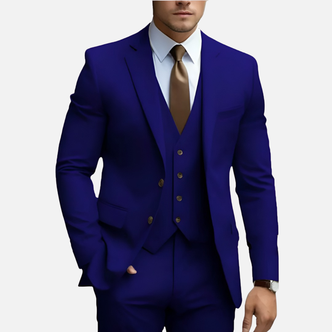 Men’s Tailored Smart Dress Three-Piece Suit