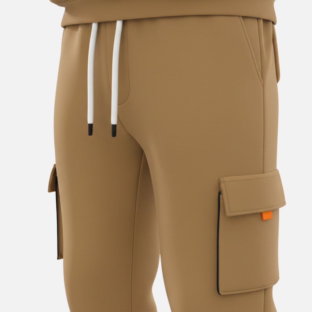 Men’s Two-Piece Tracksuit Set Casual Hoodie & Cargo Joggers