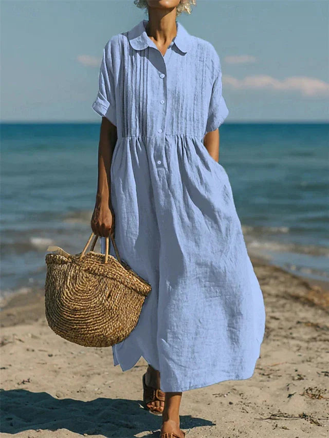 Alice | Cotton Button Shirt Dress 1