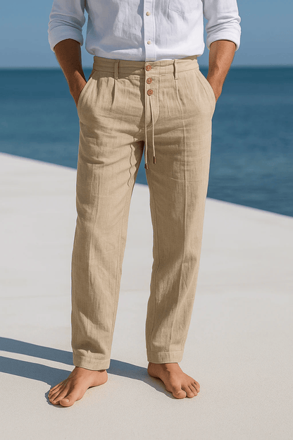 BREATHABLE LINEN TROUSERS FOR MEN 2