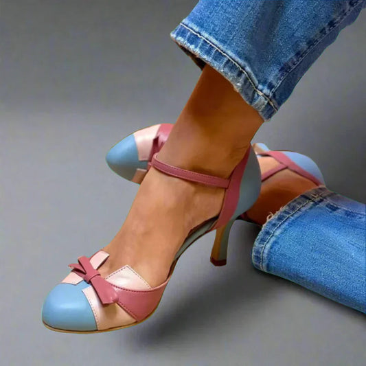 Barbara | Women's Classic Pumps with Bow Strap and Medium Heel 0