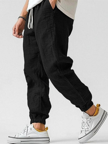 COTTON LINEN JOGGERS FOR MEN 3