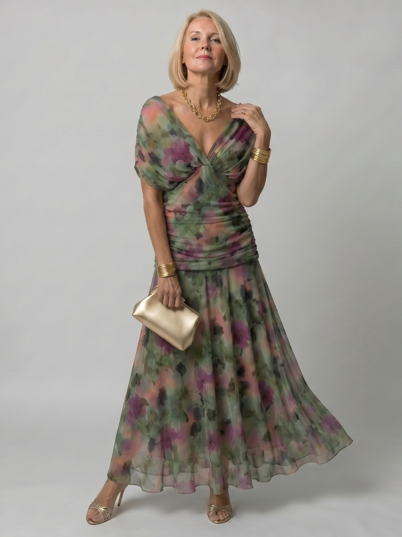 Calen Midi Dress | Off Shoulder, Draped Neckline 10