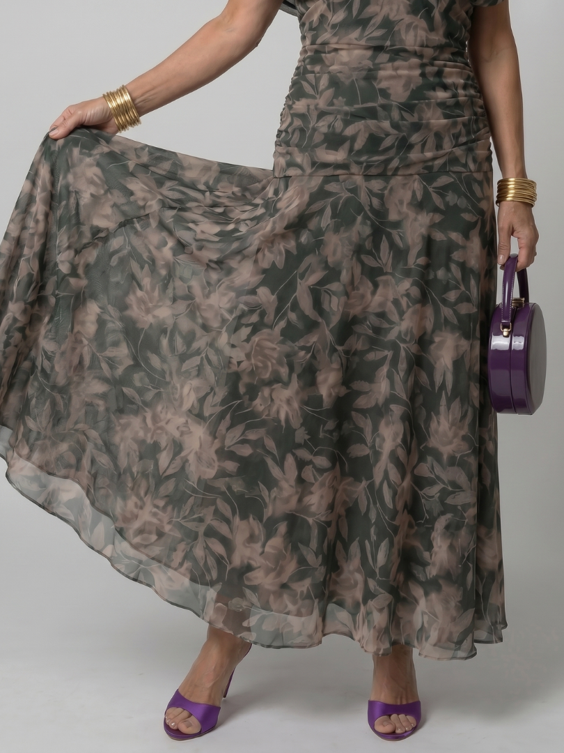 Calen Midi Dress | Off Shoulder, Draped Neckline 6