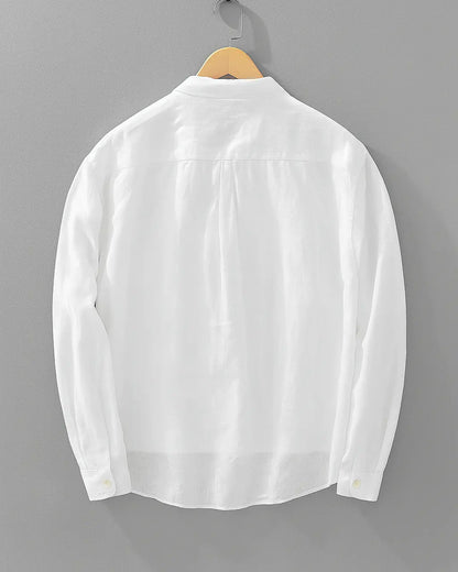 Cotton-Linen Popover Shirt for Men 2