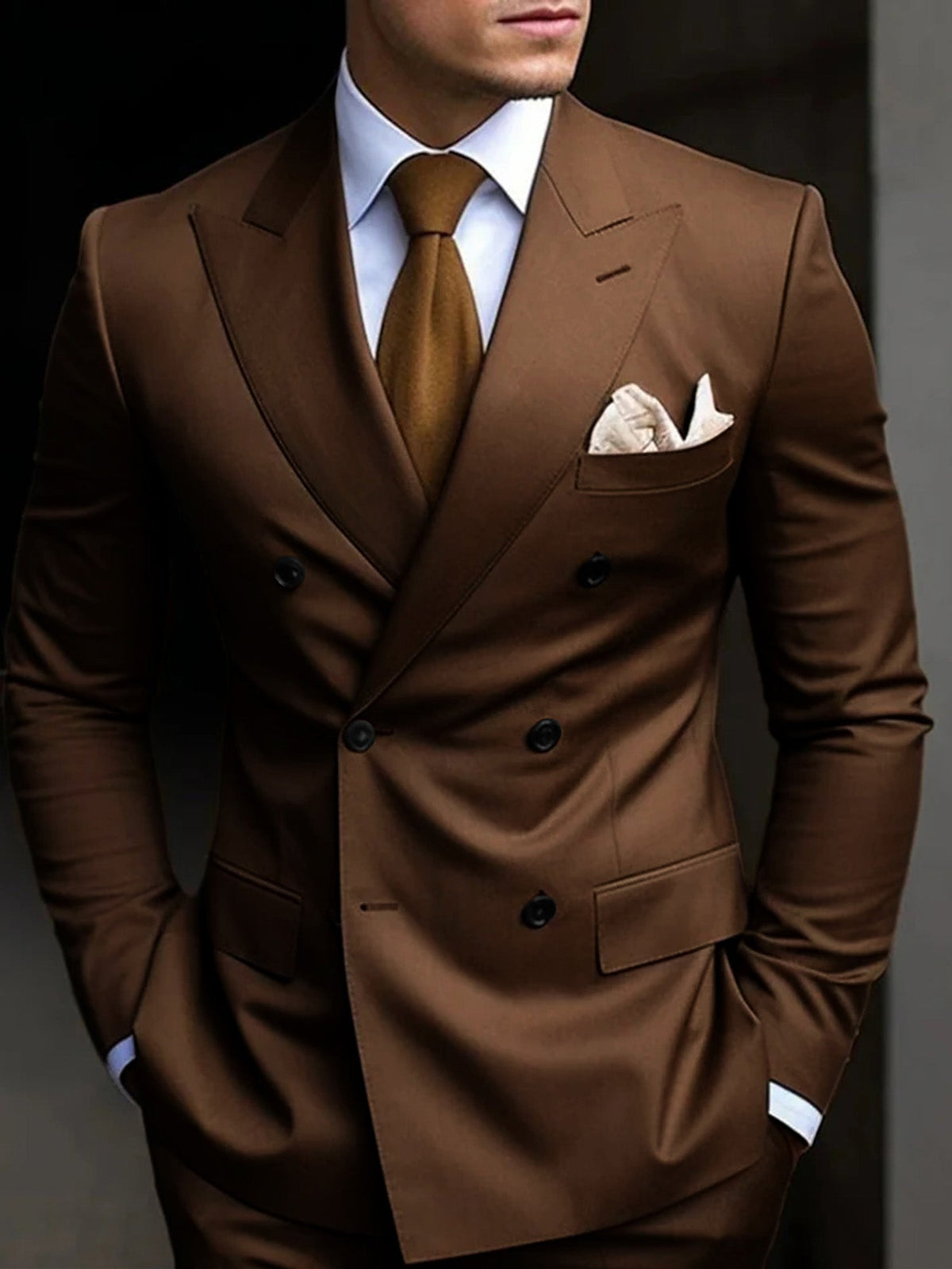 DOUBLE BREASTED SUIT FOR MEN 0
