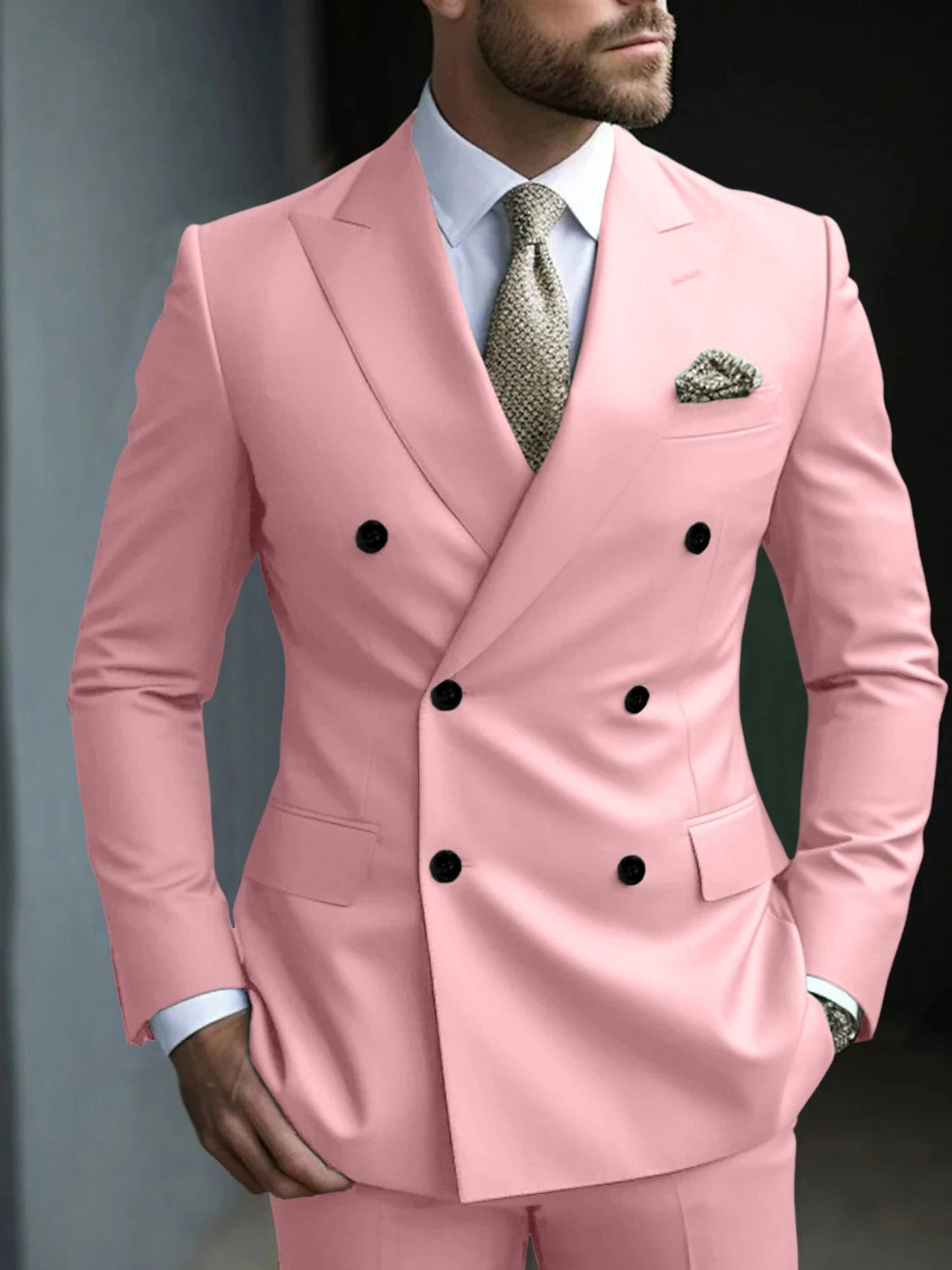 DOUBLE BREASTED SUIT FOR MEN 11