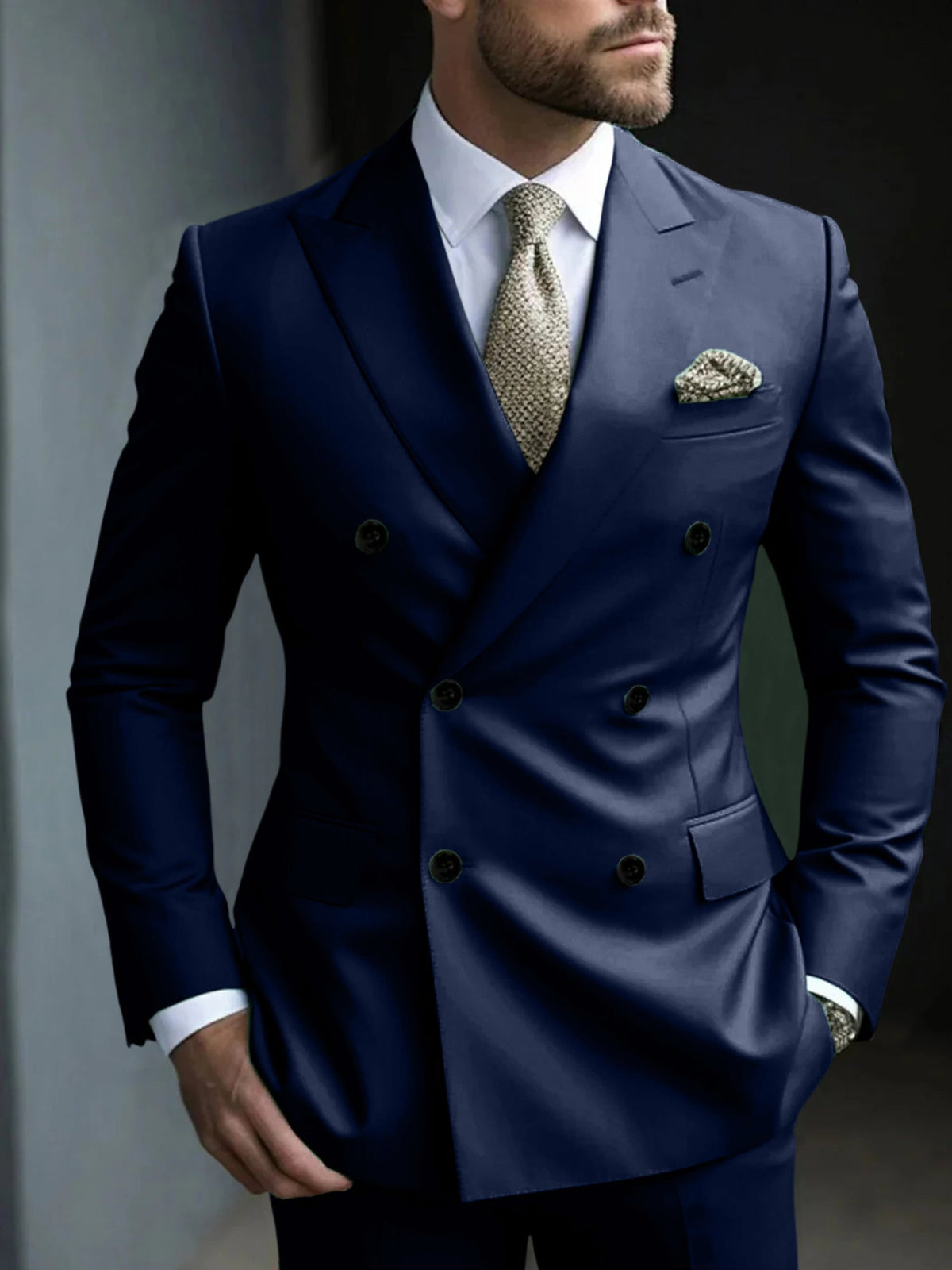 DOUBLE BREASTED SUIT FOR MEN 12