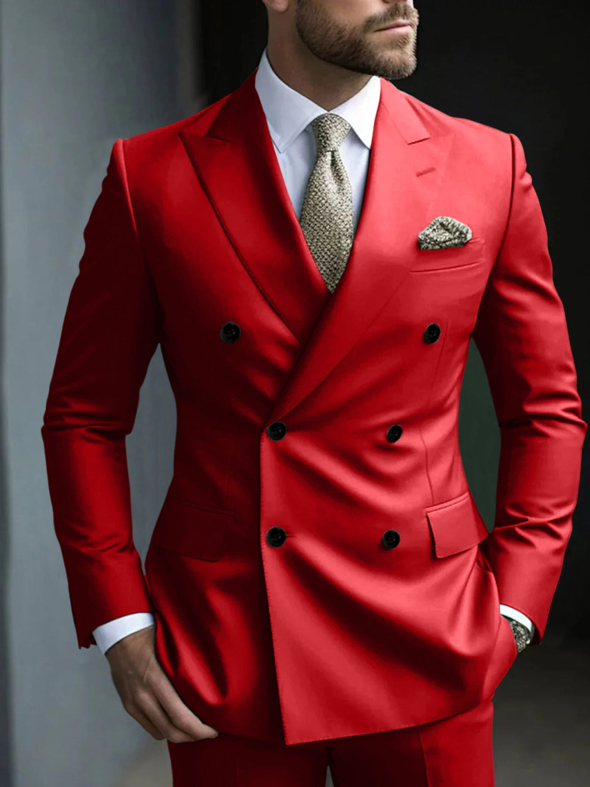 DOUBLE BREASTED SUIT FOR MEN 15