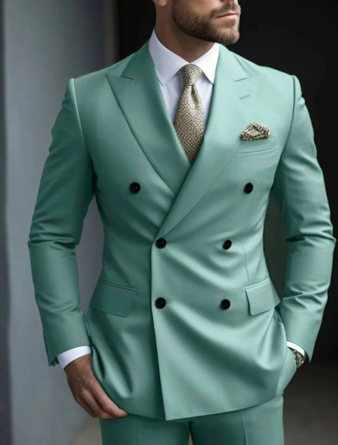 DOUBLE BREASTED SUIT FOR MEN 2