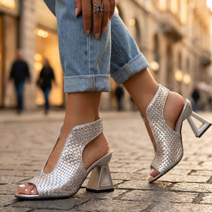 Dana Lightweight Open Toe Heels 8