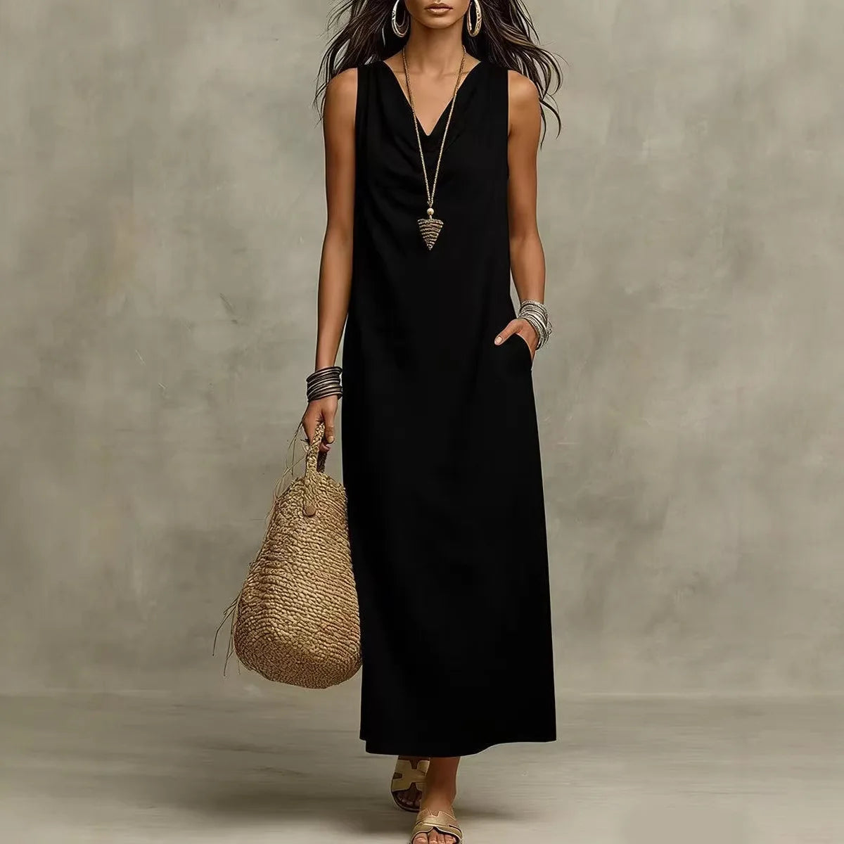 Dawson Linen Sleeveless Maxi Dress 2
