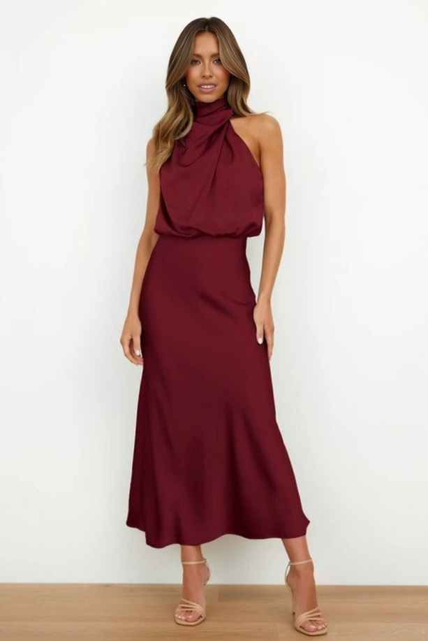 Doris | Women's Chic Halter Neck Evening Dress 10