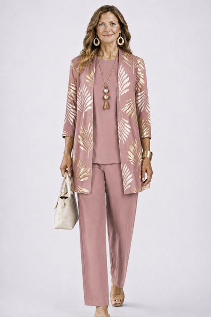Iris 3-Piece Set | Relaxed Fit, Lightweight, Printed Trousers 11