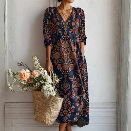 Isla™ - Elegant Linen Dress 0