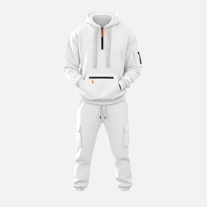 Men’s Two-Piece Tracksuit Set Casual Hoodie & Cargo Joggers