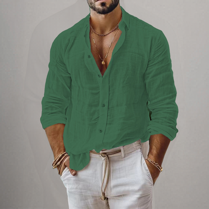 LINEN BLEND SHIRT FOR MEN 7