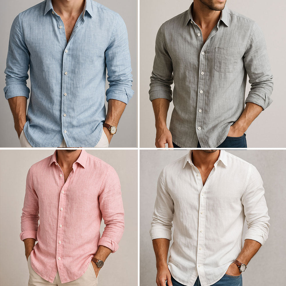 LINEN BLEND SHIRT FOR MEN 8
