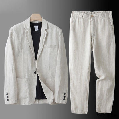 LINEN BLEND SUIT FOR MEN 0